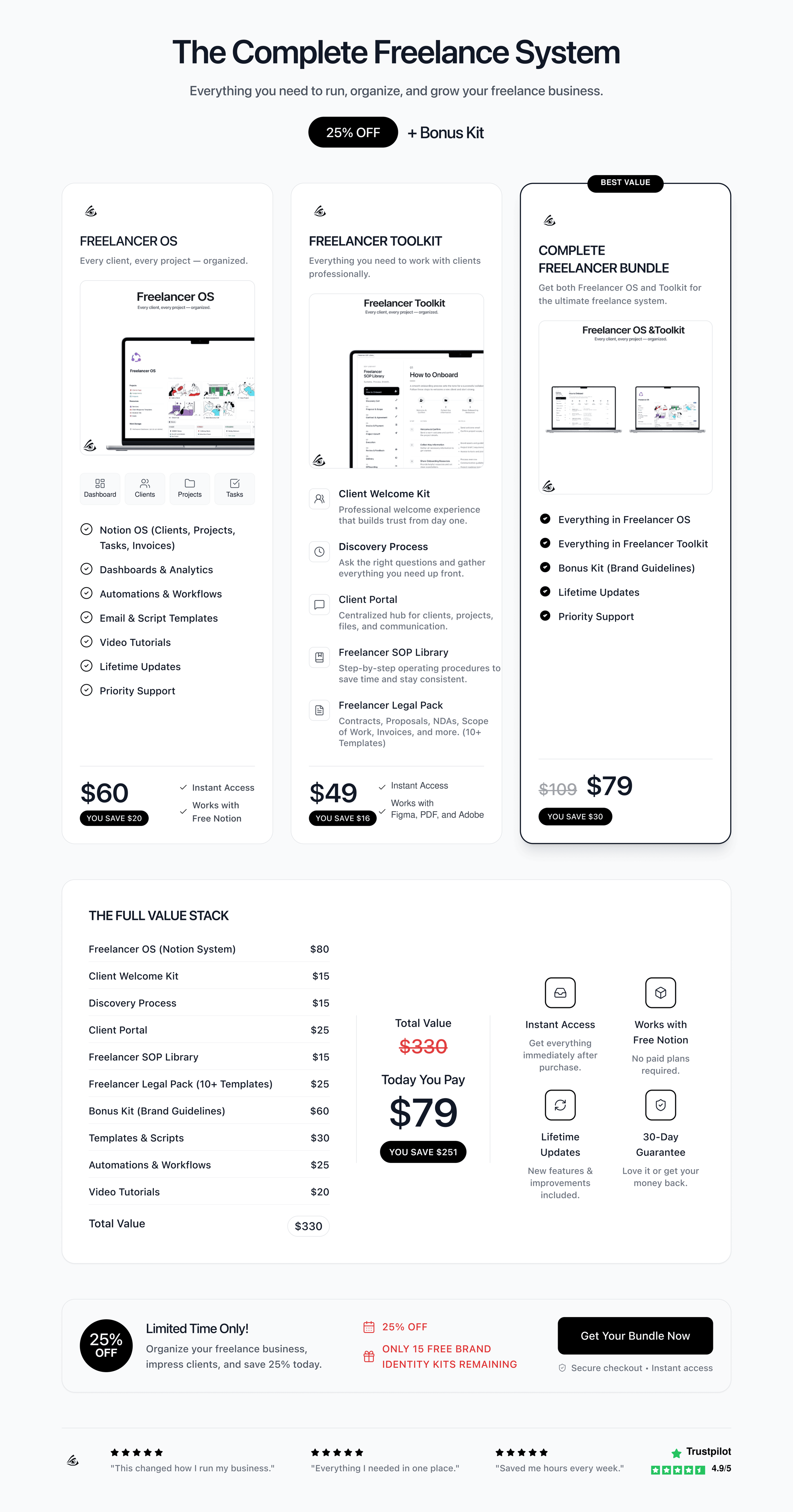 Freelancer OS  (all-in-one template)