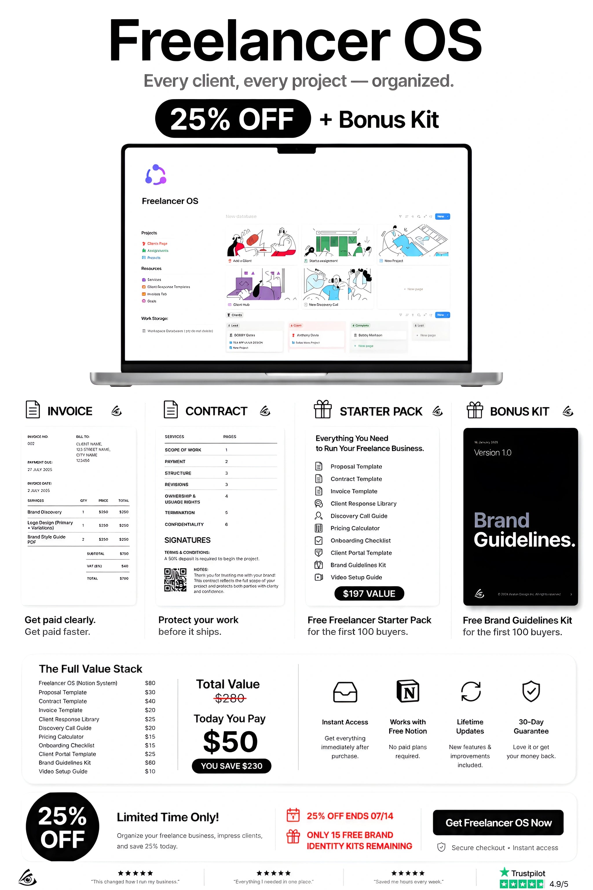 Freelancer OS (all-in-one template)